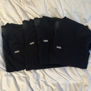 Figs Scrub Tops Black